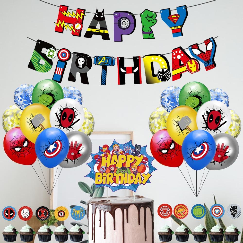 Superheroes 2 (Superman · Ant-Man · Hulk · Thor · The Avengers · Spiderman · Batman · Ironman) - Party Corner - BM Trading