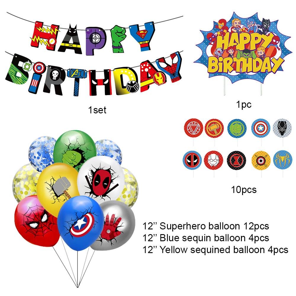 Superheroes 2 (Superman · Ant-Man · Hulk · Thor · The Avengers · Spiderman · Batman · Ironman) - Party Corner - BM Trading