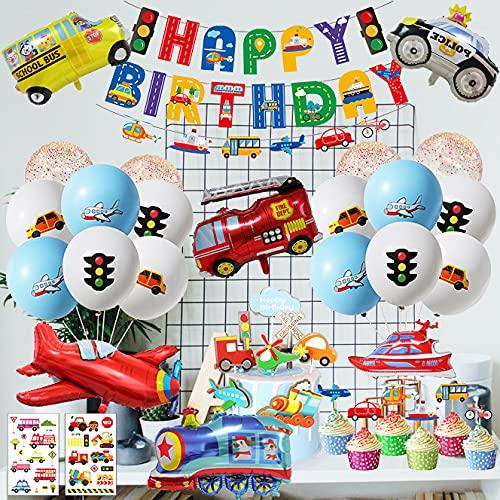 Transportations (Cars, Planes, Boats, Firetruck, School Bus and police Car) - Party Corner - BM Trading