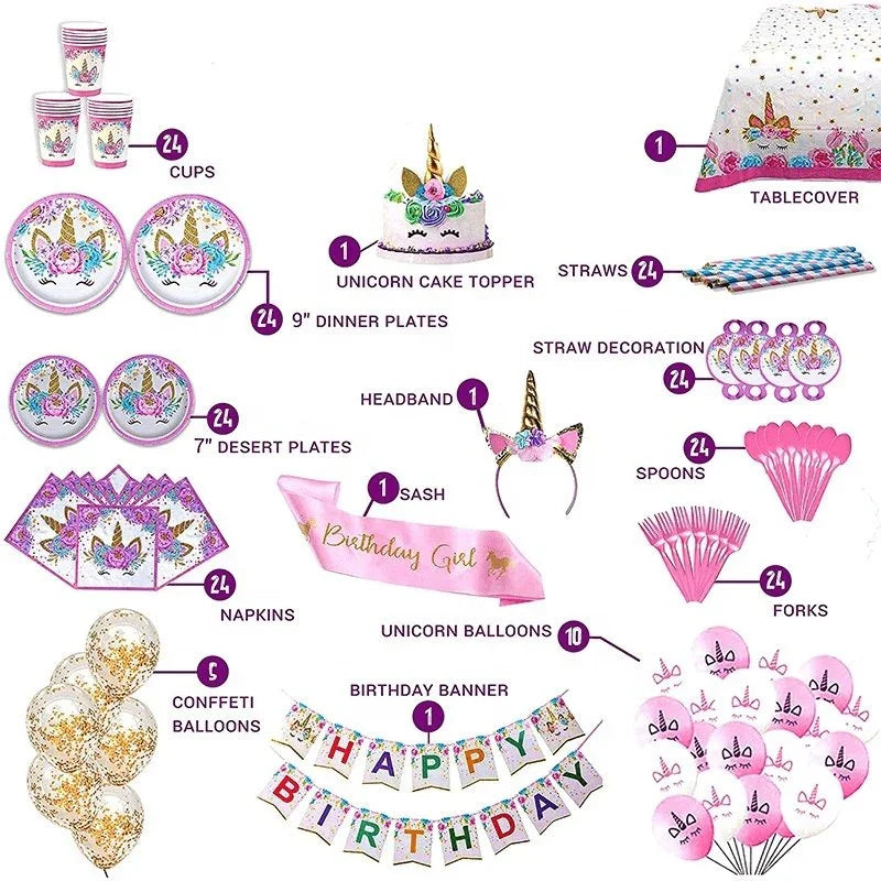 Unicorn 2, BM Trading is providing all party items and a complete party boxes for your love ones. Get Unicorn 2 party balloons, cake toppers and much more., Party Supply Kits, Party Corner