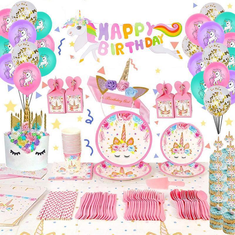 Unicorn 3, BM Trading is providing all party items and a complete party boxes for your love ones. Get Unicorn 3 party balloons, cake toppers and much more., Party Supply Kits, Party Corner