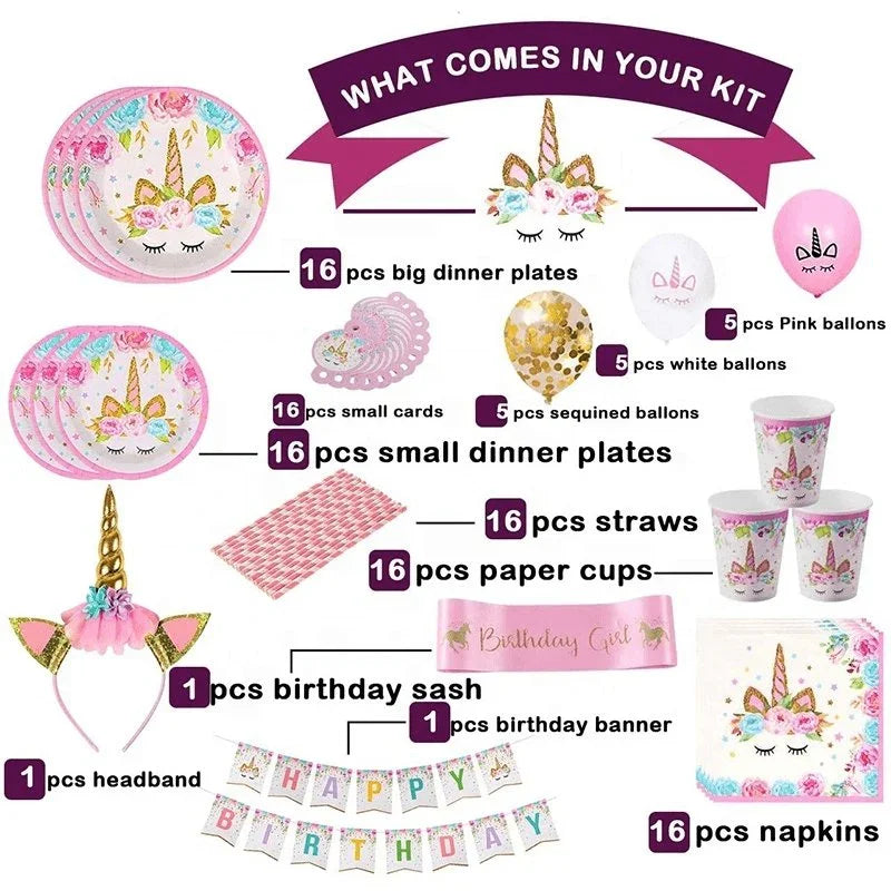 Unicorn 1, BM Trading is providing all party items and a complete party boxes for your love ones. Get Unicorn 1 party balloons, cake toppers and much more., Party Supply Kits, Party Corner
