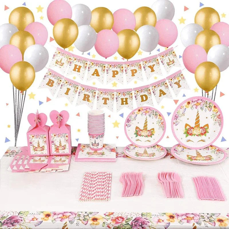 Unicorn 4, BM Trading is providing all party items and a complete party boxes for your love ones. Get Unicorn 4 party balloons, cake toppers and much more., Party Supply Kits, Party Corner